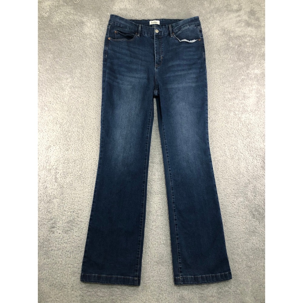 Nicole Miller Jeans Women 14 (32x31.5) Blue Soho High Rise Bootcut Stretch Denim